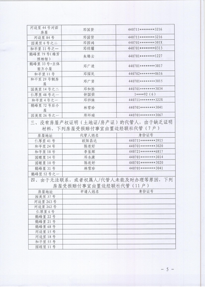 关于蓬江区环市街道篁边村鹅公山隧道施工爆破受损房屋补偿资格认定名单的公示_05.jpg